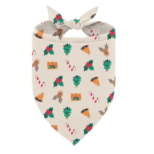 Weihnachts-Hundehalstuch, Stechpalmen-Muster, Haustier-Halstuch, Rentier-Druck, verstellbares bequemes Dreieckstuch für kleine und mittelgroße Hunde Weihnachts-Hundehalstuch, Stechpalmen-Muster, Haustier-Halstuch, Rentier-Druck, verstellbares bequemes Dreieckstuch für kleine und mittelgroße Hunde von ZPPRJF
