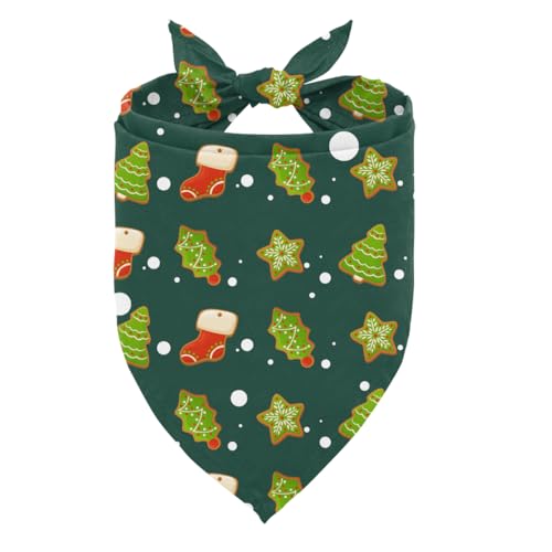 Weihnachts-Hundehalstuch, Weihnachtsbaum- und Weihnachtsstrümpfe, Muster, Hundehalstuch, verstellbar, bequem, dreieckig, für Weihnachten, Party, Haustier-Tuch für kleine und mittelgroße Hunde Weihnachts-Hundehalstuch, Weihnachtsbaum- und Weihnachtsstrümpfe, Muster, Hundehalstuch, verstellbar, bequem, dreieckig, für Weihnachten, Party, Haustier-Tuch für kleine und mittelgroße Hunde von ZPPRJF