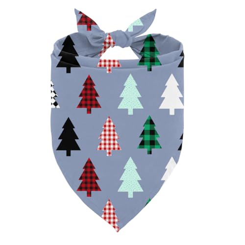 Weihnachts-Hundehalstuch, klassisches Karomuster, Weihnachtsbaum-Hundehalstuch, Büffelkaro-Druck, Weihnachtsbaum, Haustier-Tuch, verstellbar, bequem, Dreieckstuch für kleine und mittelgroße Hunde Weihnachts-Hundehalstuch, klassisches Karomuster, Weihnachtsbaum-Hundehalstuch, Büffelkaro-Druck, Weihnachtsbaum, Haustier-Tuch, verstellbar, bequem, Dreieckstuch für kleine und mittelgroße Hunde von ZPPRJF