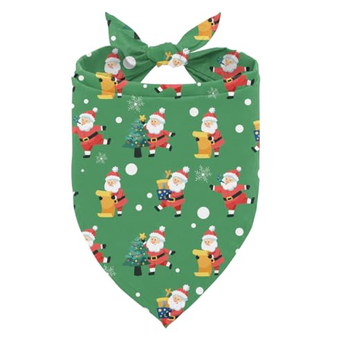 Weihnachts-Hundehalstuch, niedliches Weihnachtsmann-Muster, Hundehalstuch, saisonale Festivals, Haustier-Tuch, verstellbar, bequem, Dreieckstuch für kleine und mittelgroße Hunde Weihnachts-Hundehalstuch, niedliches Weihnachtsmann-Muster, Hundehalstuch, saisonale Festivals, Haustier-Tuch, verstellbar, bequem, Dreieckstuch für kleine und mittelgroße Hunde von ZPPRJF