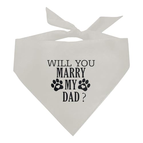 Hundehalstuch, Motiv: Will You Marry My Dad? Helles Hundehalstuch, lustiges Hochzeits-Hundehalstuch, Verlobungsankündigung, Hundehalstuch, Geschenk für Hundeliebhaber, Hundehalstuch für kleine, von ZPPRJF