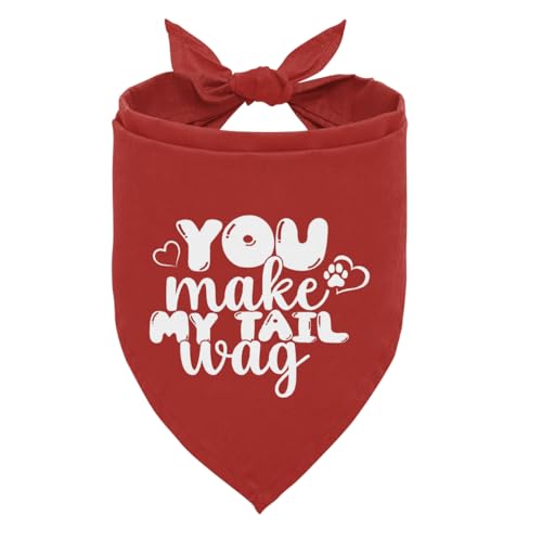 You Make My Tail Wag Hundehalstuch, Dreieckstuch für Haustiere, niedliches Hundehalstuch für Hunde, Katzenliebhaber, Geschenk, Haustier-Schal, Zubehör für kleine, mittelgroße und große Hunde, Katzen You Make My Tail Wag Hundehalstuch, Dreieckstuch für Haustiere, niedliches Hundehalstuch für Hunde, Katzenliebhaber, Geschenk, Haustier-Schal, Zubehör für kleine, mittelgroße und große Hunde, Katzen von ZPPRJF