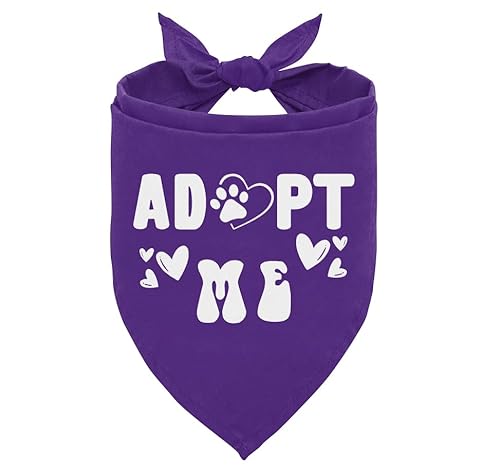 ZPPRJF Adopt Me Hundehalstuch, Dreieckstuch für kleine, mittelgroße und große Hunde, lustiger süßer Haustier-Schal, Geschenk für Hundeliebhaber (E50) von ZPPRJF