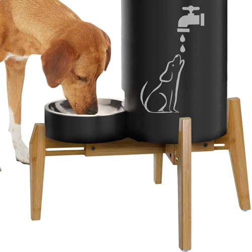 Ständer für Hundewasser- und Futterspender – Halter für mittelgroße Futterkrug-Größen, erweiterbare Breite – [Spender nicht im Lieferumfang enthalten] von ZPirates