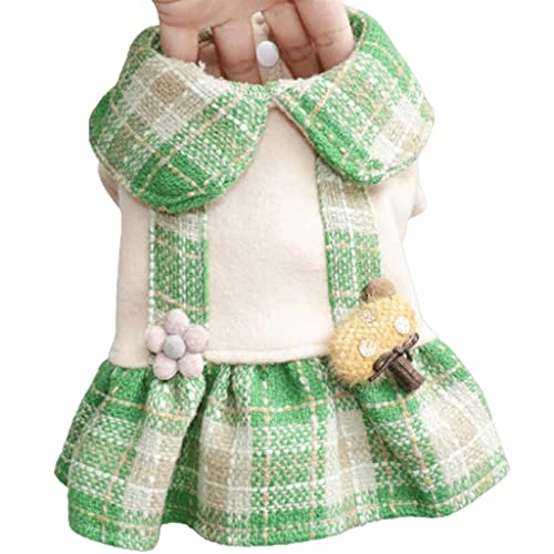 ZQDMYT Winter Warmer Hund Pullover Rock, niedlicher Hund Mantel for kaltes Wetter, Mode komfortable Hundeweste for kleine mittelgroße Hunde Chihuahua (Color : Green-S) von HAODA
