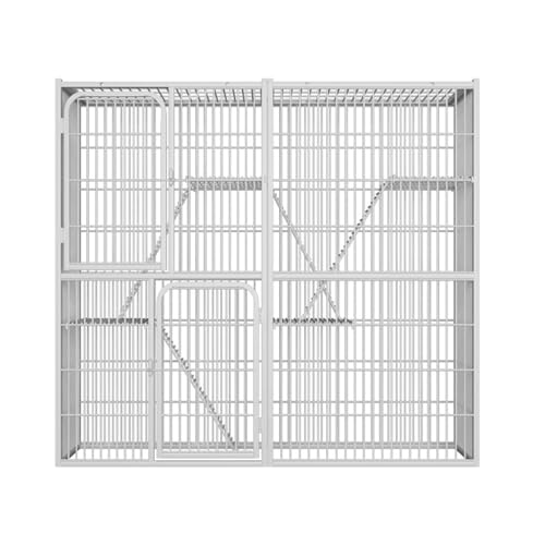 Großes Katzengehege for draußen – Katzenlaufstall mit Mehreren Plattformen for sicheres Spielen und Entspannen – Ideal for glückliche Katzenfreunde von ZQMKQCEK
