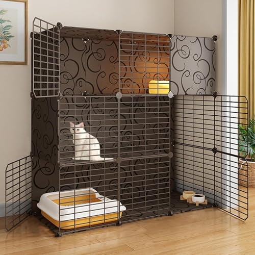 Katzenkäfig for den Innenbereich – Abnehmbares Metallgehege for Kätzchen – Zusammengebauter Katzenlaufstall und Kiste for Kleintiere – Ideale Villa for den Innenbereich for Katzen und Kätzchen(Black,4 Katzenkäfig for den Innenbereich – Abnehmbares Metallgehege for Kätzchen – Zusammengebauter Katzenlaufstall und Kiste for Kleintiere – Ideale Villa for den Innenbereich for Katzen und Kätzchen(Black,4 von ZQMKQCEK