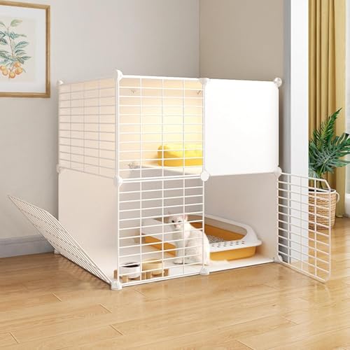 Katzenkäfig for den Innenbereich – Abnehmbares Metallgehege for Kätzchen – Zusammengebauter Katzenlaufstall und Kiste for Kleintiere – Ideale Villa for den Innenbereich for Katzen und Kätzchen(White,2 Katzenkäfig for den Innenbereich – Abnehmbares Metallgehege for Kätzchen – Zusammengebauter Katzenlaufstall und Kiste for Kleintiere – Ideale Villa for den Innenbereich for Katzen und Kätzchen(White,2 von ZQMKQCEK