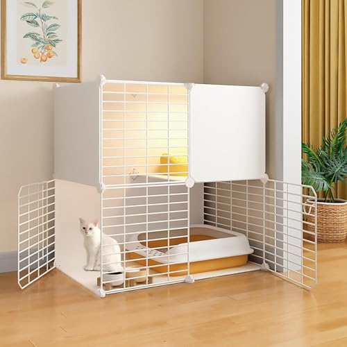 Katzenkäfig for den Innenbereich – Abnehmbares Metallgehege for Kätzchen – Zusammengebauter Katzenlaufstall und Kiste for Kleintiere – Ideale Villa for den Innenbereich for Katzen und Kätzchen(White,2 Katzenkäfig for den Innenbereich – Abnehmbares Metallgehege for Kätzchen – Zusammengebauter Katzenlaufstall und Kiste for Kleintiere – Ideale Villa for den Innenbereich for Katzen und Kätzchen(White,2 von ZQMKQCEK