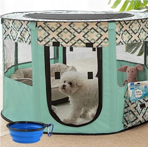 Tragbarer Laufstall for Haustiere, faltbar, for Welpen, Hunde und Katzen, Laufstall, Trainingsgehege, Zelt for den Innen- und Außenbereich, Haustierzwinger, Käfig, Haus, Spielplatz mit kostenloser Tra Tragbarer Laufstall for Haustiere, faltbar, for Welpen, Hunde und Katzen, Laufstall, Trainingsgehege, Zelt for den Innen- und Außenbereich, Haustierzwinger, Käfig, Haus, Spielplatz mit kostenloser Tra von ZQMKQCEK