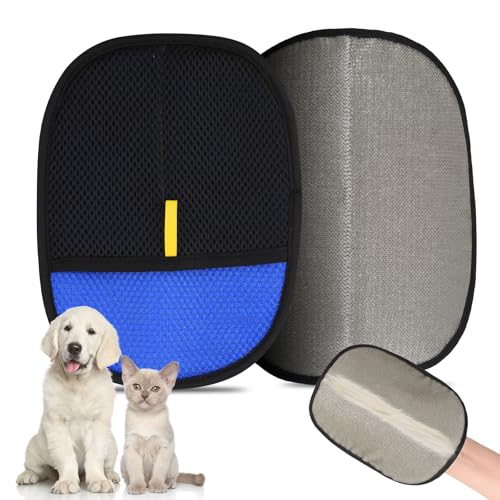 ZQOSKXOMR Tierhaarentferner-Handschuh, waschbarer Katzenhaarentferner für Möbel, Bettwäsche, Couch, Kleidung, Teppich, Autositz, 1 Stück von ZQOSKXOMR