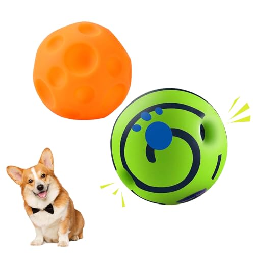 ZQuintuplian 2 Stück Ball für Hunde, unzerstörbares Hundespielzeug, hohe Ästhetik, Haustier-Schleifbälle, geeignet für Sport und Training von großen, mittleren und kleinen Hunden (2 Stück) von ZQuintuplian