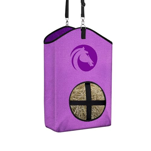 ZR ZHENGRONG Futterbeutel für Ziegenheu mit Metallverschluss und verstellbarem offenem Futterloch für langsames Füttern, Violett ZR ZHENGRONG Futterbeutel für Ziegenheu mit Metallverschluss und verstellbarem offenem Futterloch für langsames Füttern, Violett von ZR ZHENGRONG