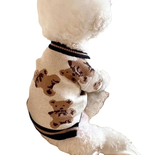 ZSHDTKWB Hundekleidung Winterhundkleidung Chihuahua Weicher Welpe Kätzchen Hohe Gestreifte Strickjacken Warme Gestrickte Pullovermantel Modekleidung-beige Brown-m ZSHDTKWB Hundekleidung Winterhundkleidung Chihuahua Weicher Welpe Kätzchen Hohe Gestreifte Strickjacken Warme Gestrickte Pullovermantel Modekleidung-beige Brown-m von ZSHDTKWB