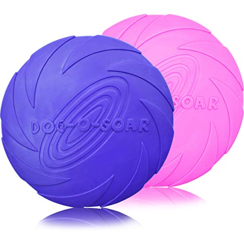 ZSWQ Frisbee - 2 Stück Hundefrisbee hundespielzeug Frisbee wasserspielzeug Dog Disc Naturgummi-Frisbee Ideal für Hundetraining, Werfen, Fangen & Spielen ZSWQ Frisbee - 2 Stück Hundefrisbee hundespielzeug Frisbee wasserspielzeug Dog Disc Naturgummi-Frisbee Ideal für Hundetraining, Werfen, Fangen & Spielen von ZSWQ