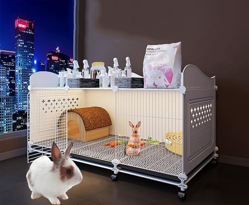 ZSXZCBDQ Kaninchenkäfig, DIY – Haustier-Laufstall, Meerschweinchengehege, Geeignet Für Kleine Hunde, Kätzchen, Kaninchen(105 * 45 * 57cm) von ZSXZCBDQ