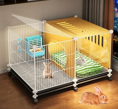ZSXZCBDQ Kaninchenstall Für Den Innenbereich, Kaninchenstall, Kleintierhaus, Geeignet Für Kaninchen Und Meerschweinchen(Package 2) von ZSXZCBDQ