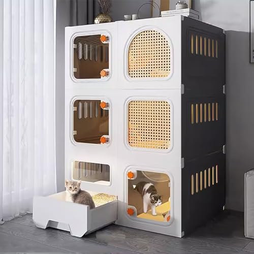 ZSXZCBDQ Katzentransportbox Für Den Innenbereich, Katzentransportbox Mit Katzentoilette, DIY-Katzenzaun, Großer Katzenauslaufbereich Mit Rädern(71 * 46 * 106cm) ZSXZCBDQ Katzentransportbox Für Den Innenbereich, Katzentransportbox Mit Katzentoilette, DIY-Katzenzaun, Großer Katzenauslaufbereich Mit Rädern(71 * 46 * 106cm) von ZSXZCBDQ