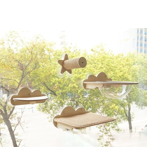 ZSXZCBDQ Betten, Decken & Möbel für Katzen - 8 Luxuriöse Katzenbaumpakete aus Massivholz! Raumkapsel + Hängematte + Katzenbaum für Hauskatzen(40 * 40 * 20/7) von ZSXZCBDQ