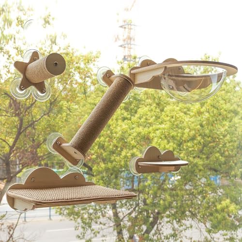 ZSXZCBDQ Betten, Decken & Möbel für Katzen - 8 Luxuriöse Katzenbaumpakete aus Massivholz! Raumkapsel + Hängematte + Katzenbaum für Hauskatzen(40 * 40 * 20/8) von ZSXZCBDQ