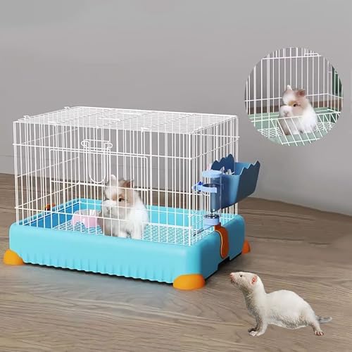 ZSXZCBDQ Kaninchenkäfig, Indoor-Kaninchenkäfig, Kaninchenkäfig Kleintierhaus, Geeignet Für Frettchen, Chinchillas, Igel(Blue) von ZSXZCBDQ