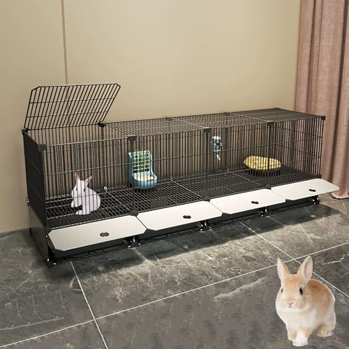 ZSXZCBDQ Kaninchenkäfige für den Innenbereich, DIY-Kleintiergehege, Kleintierkäfige, Frettchen- und Chinchilla-Kleintierhäuser(144 * 37 * 55cm) von ZSXZCBDQ