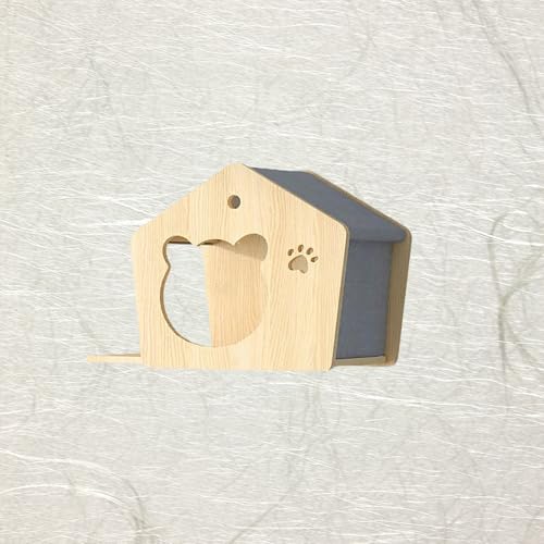 ZSXZCBDQ Katzen Kletterwand Set, Katzenständer, Katzenhängematte zur Wandmontage, Platzsparendes Kletterregal zum Klettern, Schlafen ind Spielen(45x30x35cm) von ZSXZCBDQ