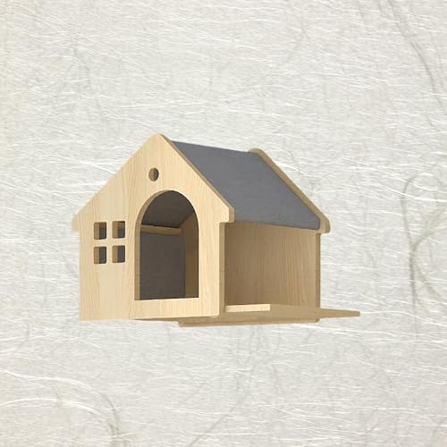 ZSXZCBDQ Katzen Kletterwand Set, Katzenständer, Katzenhängematte zur Wandmontage, Platzsparendes Kletterregal zum Klettern, Schlafen ind Spielen(45x30x35cm4) von ZSXZCBDQ