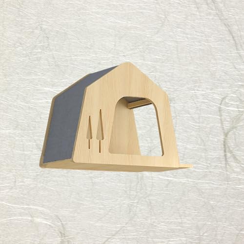 ZSXZCBDQ Katzen Kletterwand Set, Katzenständer, Katzenhängematte zur Wandmontage, Platzsparendes Kletterregal zum Klettern, Schlafen ind Spielen(45x30x35cm6) von ZSXZCBDQ
