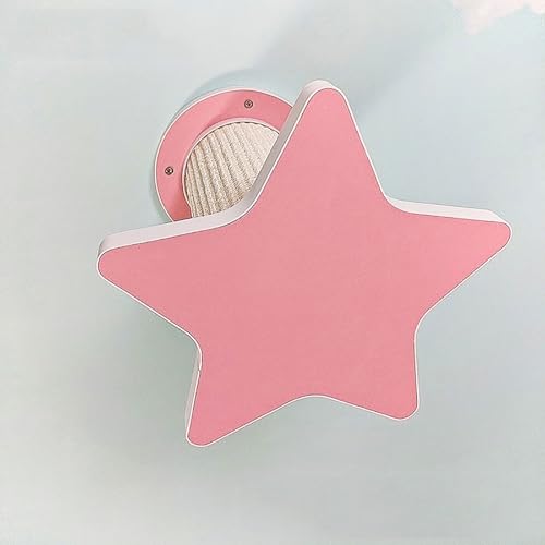 ZSXZCBDQ Katzen Kletterwand aus Natürlichem Massivholz mit Bunten Sisalstämmen | Katzenwandmöbel für Zuhause und Katzenunterstand | mit Stern-/Mond-/Wolken-Designs(Pink,26 * 26cm) von ZSXZCBDQ