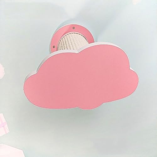 ZSXZCBDQ Katzen Kletterwand aus Natürlichem Massivholz mit Bunten Sisalstämmen | Katzenwandmöbel für Zuhause und Katzenunterstand | mit Stern-/Mond-/Wolken-Designs(Pink,30 * 20cm) von ZSXZCBDQ