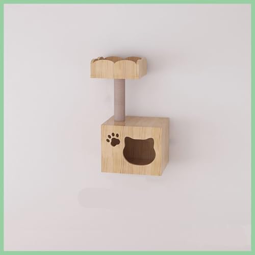ZSXZCBDQ Katzenhängematte – Wandmöbel und Regale aus Naturholz | Sitzstangen für Katzenbäume, Seilbrücke, Gemütliches Nest-Trio für Hauskatzen (10 Kg Tragkraft)(75 * 40cm) von ZSXZCBDQ