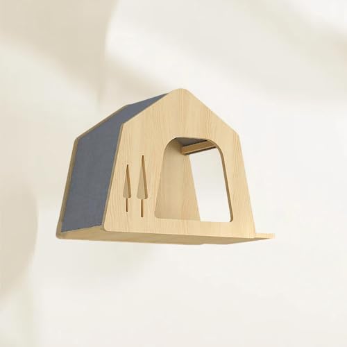 ZSXZCBDQ Katzenkletterwand Set, Katzenleiter, Katzenwandregale, Mehrzweck-Kätzchenmöbel, DIY-Katzenwand-Dschungel, Geeignet zum Klettern(45x30x35cm6) von ZSXZCBDQ