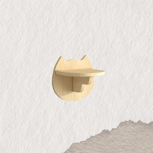 ZSXZCBDQ Katzenkletterwand Set, Wandmontiertes Katzenkletter-Set mit Kletterregalen, Sitzstangen, Brücke und Kratzbrett – Katzenmöbel aus Holz für Kätzchen zum Spielen(20x20x20cm) von ZSXZCBDQ
