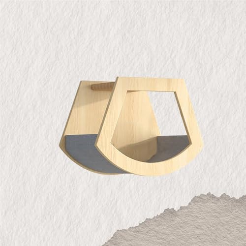 ZSXZCBDQ Katzenkletterwand Set, Wandmontiertes Katzenkletter-Set mit Kletterregalen, Sitzstangen, Brücke und Kratzbrett – Katzenmöbel aus Holz für Kätzchen zum Spielen(45x32cm) von ZSXZCBDQ