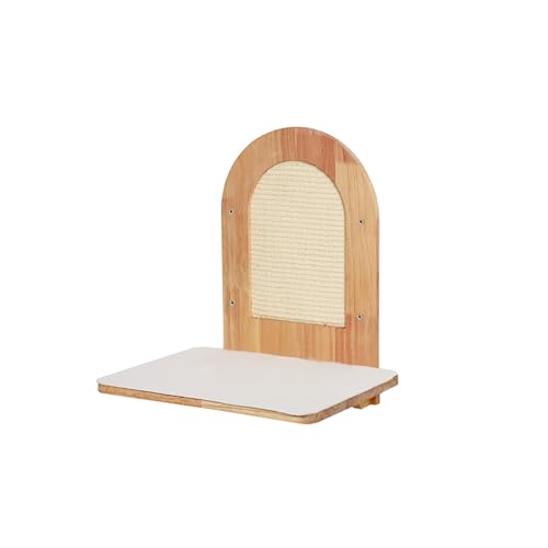 ZSXZCBDQ Katzenleiter Balkon | Wandmontiertes Katzenkletterregal, Katzenwandmöbel aus Gummibaumholz Mit 20 Kg Tragkraft | Modulares Design für Platzsparende Nutzung(40 * 30 * 45) von ZSXZCBDQ