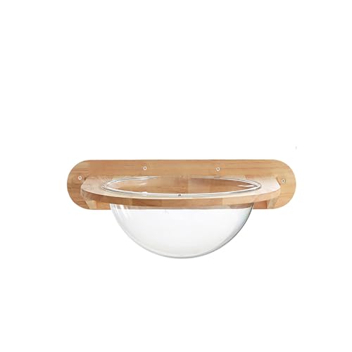 ZSXZCBDQ Katzenleiter Balkon | Wandmontiertes Katzenkletterregal, Katzenwandmöbel aus Gummibaumholz Mit 20 Kg Tragkraft | Modulares Design für Platzsparende Nutzung(50 * 41 * 10) von ZSXZCBDQ