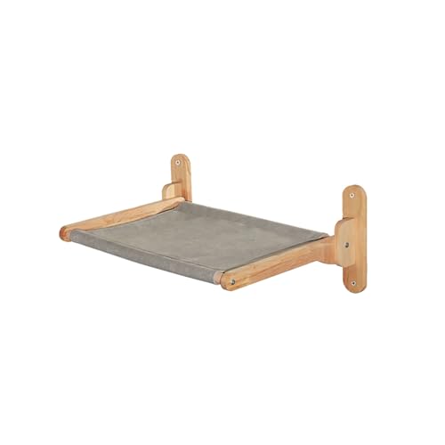 ZSXZCBDQ Katzenleiter Balkon | Wandmontiertes Katzenkletterregal, Katzenwandmöbel aus Gummibaumholz Mit 20 Kg Tragkraft | Modulares Design für Platzsparende Nutzung(52 * 37 * 23) von ZSXZCBDQ