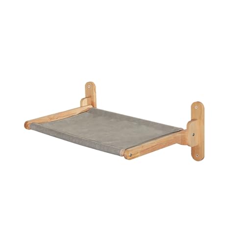 ZSXZCBDQ Katzenleiter Balkon | Wandmontiertes Katzenkletterregal, Katzenwandmöbel aus Gummibaumholz Mit 20 Kg Tragkraft | Modulares Design für Platzsparende Nutzung(65 * 37 * 23) von ZSXZCBDQ