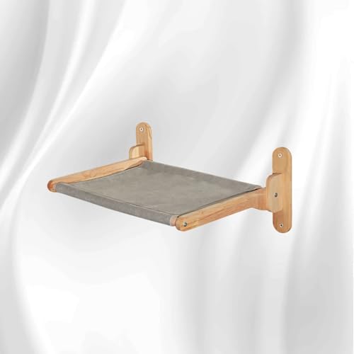 ZSXZCBDQ Katzenstufen Wand-kletterwand für Katzen – Katzenmöbel aus Gummibaumholz mit Einer Tragkraft von 20 Kg, 8 Individuelle Teile (Hängematten, Kratzbäume, Bett)(52 * 37 * 23) von ZSXZCBDQ