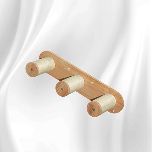 ZSXZCBDQ Katzenstufen Wand-kletterwand für Katzen – Katzenmöbel aus Gummibaumholz mit Einer Tragkraft von 20 Kg, 8 Individuelle Teile (Hängematten, Kratzbäume, Bett)(60 * 16 * 13) von ZSXZCBDQ