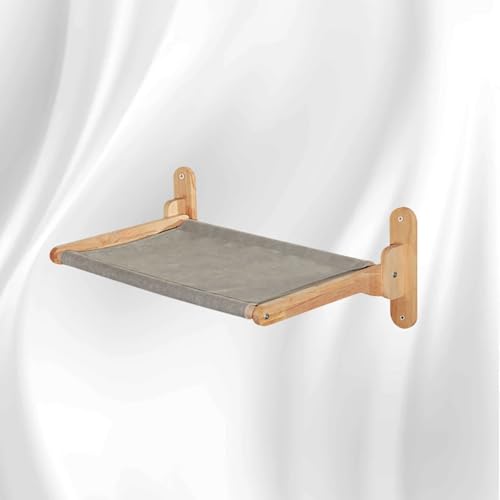 ZSXZCBDQ Katzenstufen Wand-kletterwand für Katzen – Katzenmöbel aus Gummibaumholz mit Einer Tragkraft von 20 Kg, 8 Individuelle Teile (Hängematten, Kratzbäume, Bett)(65 * 37 * 23) von ZSXZCBDQ