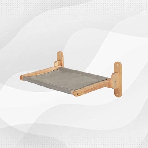 ZSXZCBDQ Katzenwand-Kletterset mit Waschbaren Betten – Katzenregale aus Naturholz, Belastbar Bis 20 Kg, 8 Kombinierbare Teile (Hängematten, Kratzbäume, Verstecke)(52 * 37 * 23) von ZSXZCBDQ
