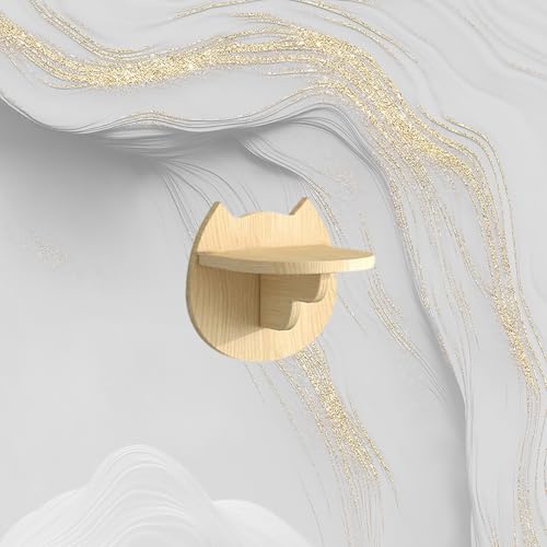 ZSXZCBDQ Katzenwandmöbel, Katzenregale und Sitzstangen für Die Wand, Kletterregal für Wohnungskatzen (Holz) mit Trapezförmigem Nest, Villa-Nest, Blattnest, Katzennest(20x20x20cm) von ZSXZCBDQ
