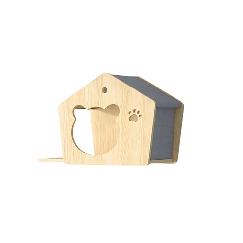 ZSXZCBDQ Katzenwandmöbel, Trapezförmiges Katzenbett, Katzenbett in Katzenform, Katzenbett in Villa-Form, Katzenbett in Blattform, Sechseckige Raumkapsel, Weiche Leiter(45x30x35cm) von ZSXZCBDQ