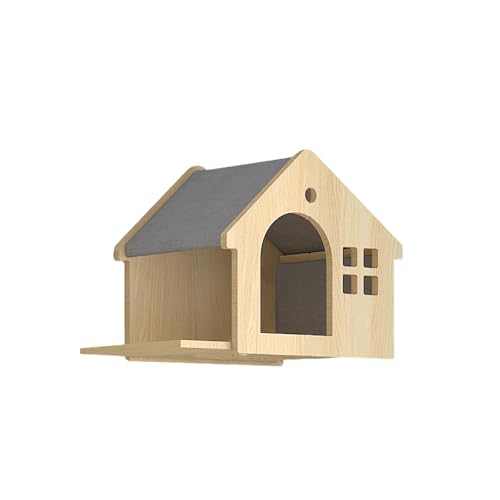ZSXZCBDQ Katzenwandmöbel, Trapezförmiges Katzenbett, Katzenbett in Katzenform, Katzenbett in Villa-Form, Katzenbett in Blattform, Sechseckige Raumkapsel, Weiche Leiter(45x30x35cm3) von ZSXZCBDQ