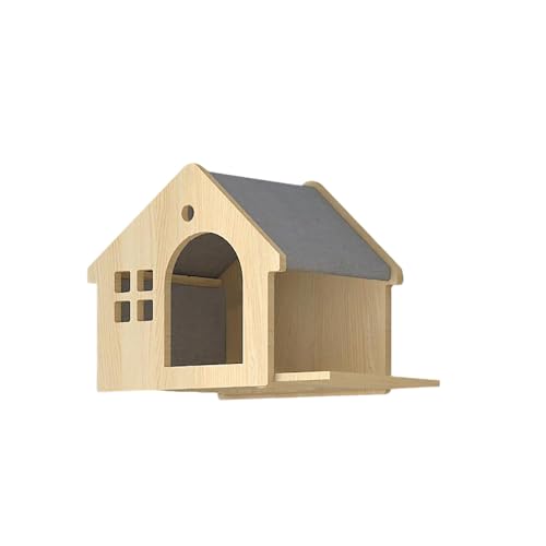 ZSXZCBDQ Katzenwandmöbel, Trapezförmiges Katzenbett, Katzenbett in Katzenform, Katzenbett in Villa-Form, Katzenbett in Blattform, Sechseckige Raumkapsel, Weiche Leiter(45x30x35cm4) von ZSXZCBDQ