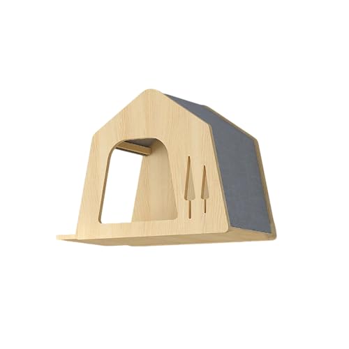 ZSXZCBDQ Katzenwandmöbel, Trapezförmiges Katzenbett, Katzenbett in Katzenform, Katzenbett in Villa-Form, Katzenbett in Blattform, Sechseckige Raumkapsel, Weiche Leiter(45x30x35cm5) von ZSXZCBDQ
