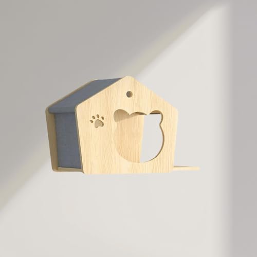 ZSXZCBDQ Kletterwand Katzen Katzentreppe Wand, Wandregal mit Stufen – Katzen-Wandregale und Sitzstangen zum Schlafen, Spielen, Klettern und Entspannen(45x30x35cm2) von ZSXZCBDQ
