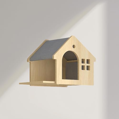 ZSXZCBDQ Kletterwand Katzen Katzentreppe Wand, Wandregal mit Stufen – Katzen-Wandregale und Sitzstangen zum Schlafen, Spielen, Klettern und Entspannen(45x30x35cm3) von ZSXZCBDQ
